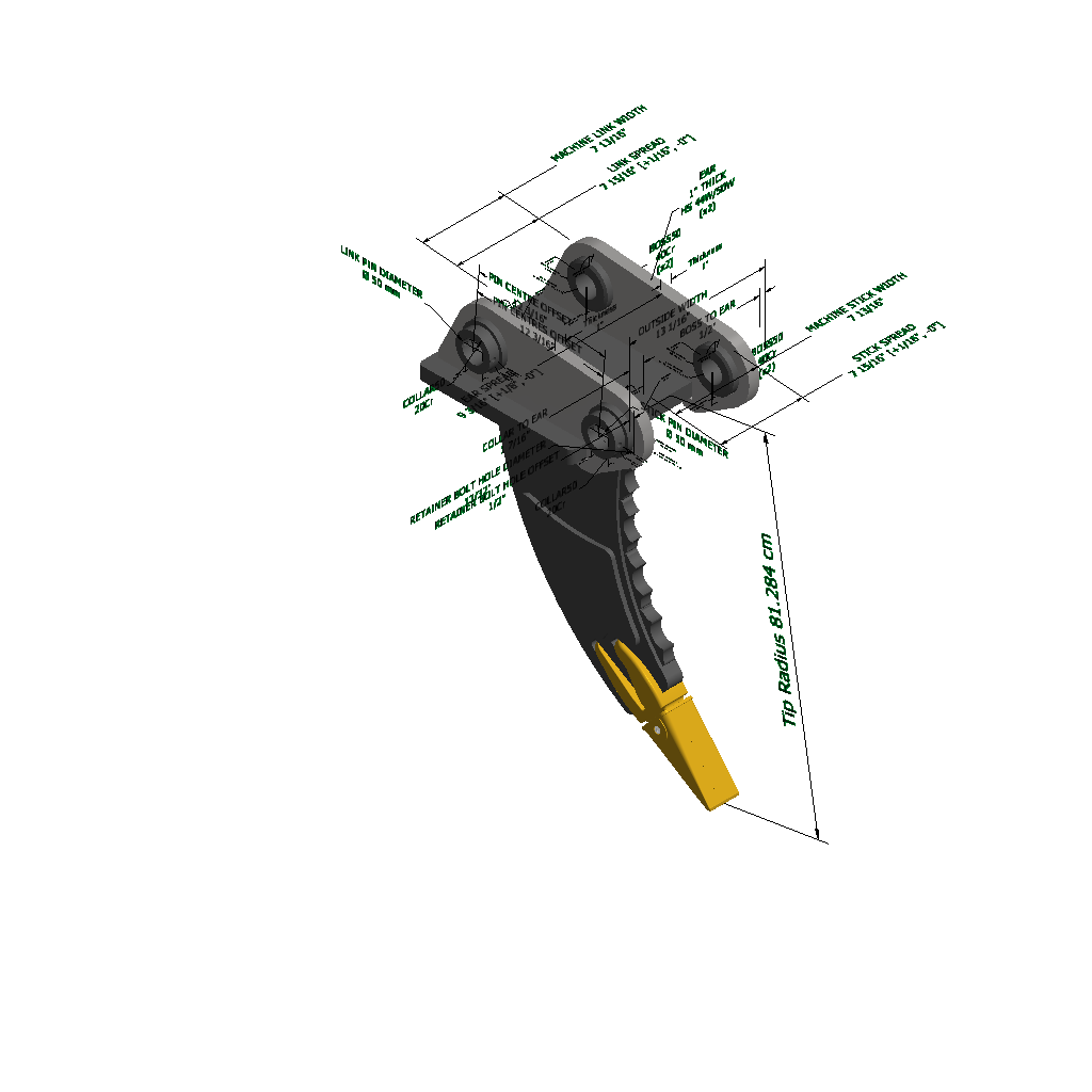 An image of a Stump Ripper for Hitachi EX60-5