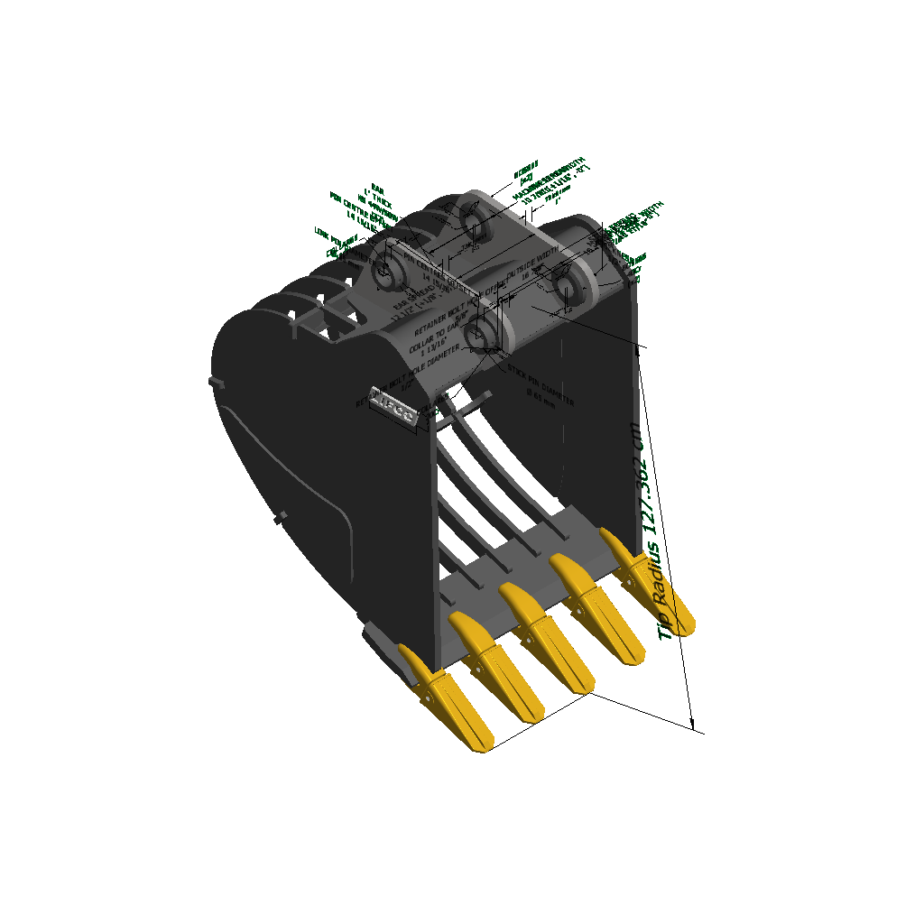An image of a Skeleton Bucket for Volvo EW130