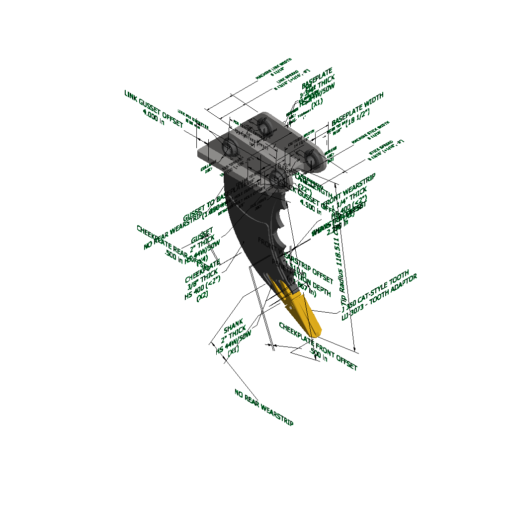 An image of a Stump Ripper for Caterpillar 312
