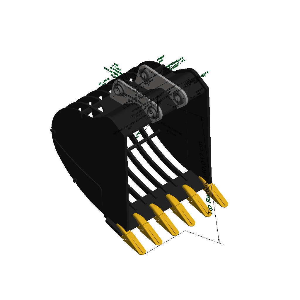 An image of a Skeleton Bucket for Caterpillar 315B