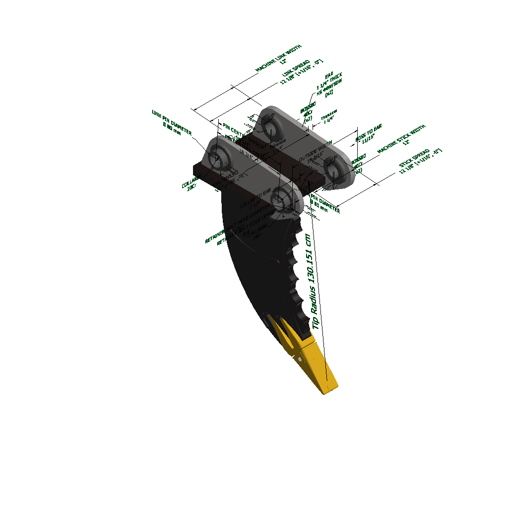 An image of a Stump Ripper for Hitachi ZX245LC-5