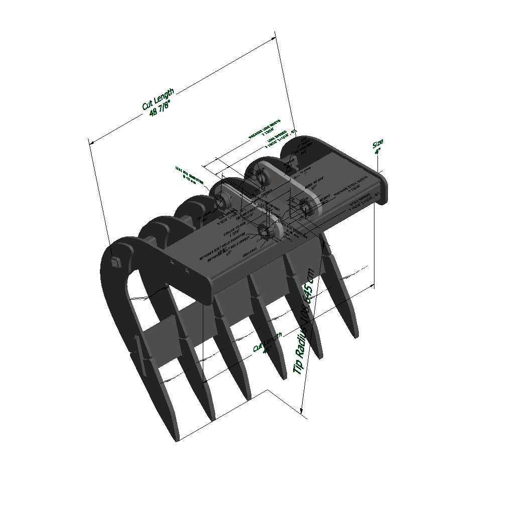 An image of a Heavy Duty Scoop Rake for Bobcat E80