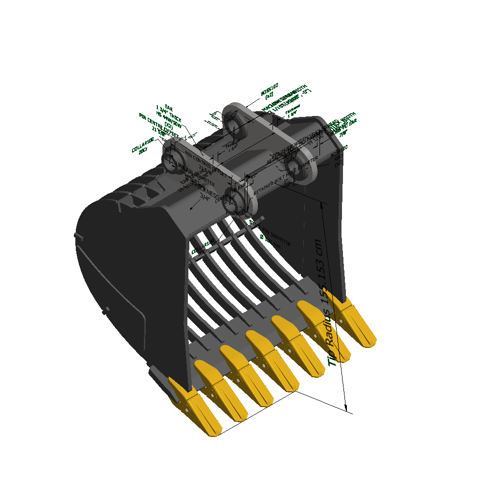 An image of a Skeleton Bucket for Hyundai R320NLC-7