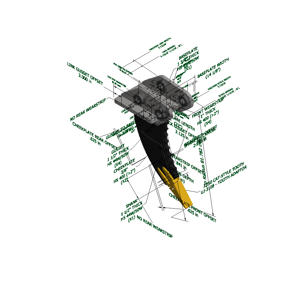 An image of a Stump Ripper for IHI 45NX
