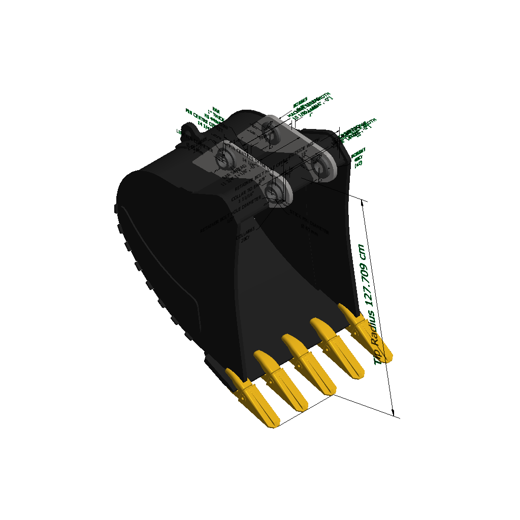 An image of a Severe Duty Digging Bucket for John Deere 130G