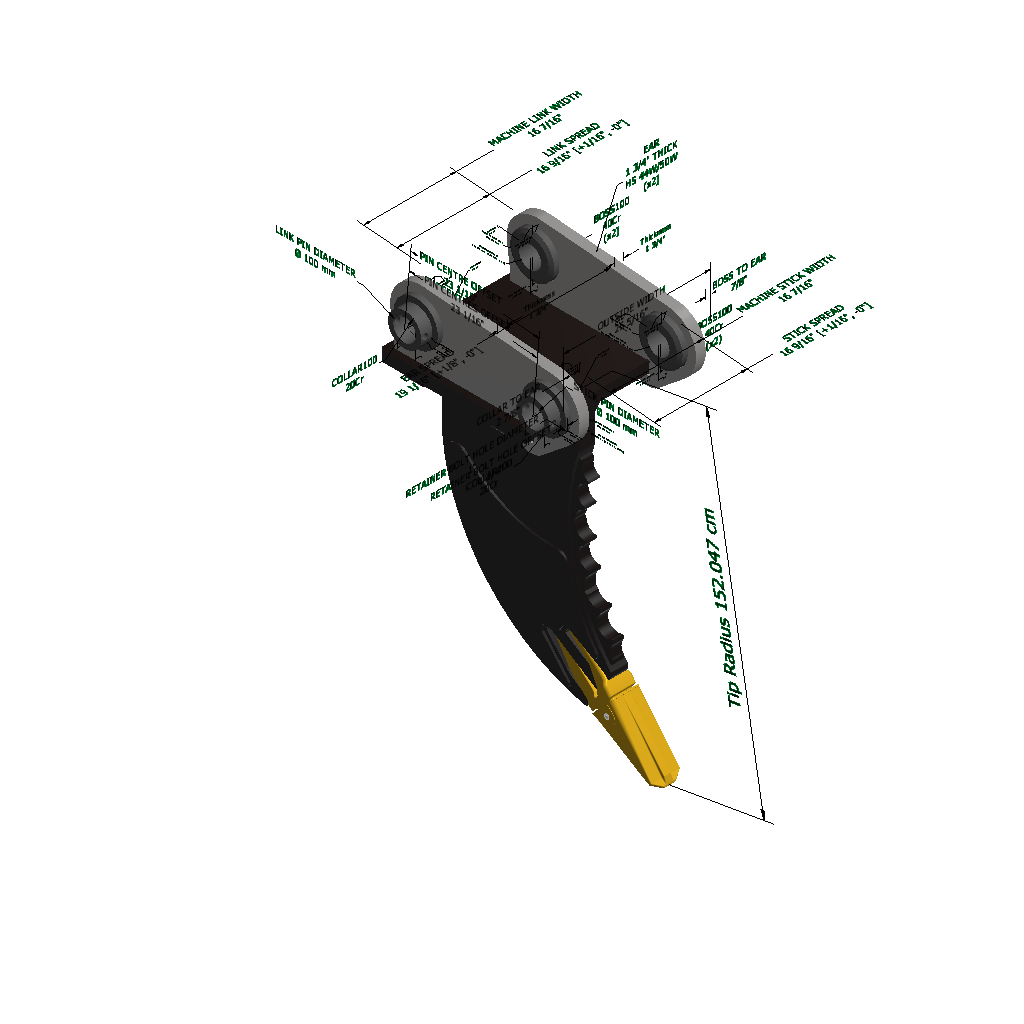 An image of a Stump Ripper for Hitachi EX370-5
