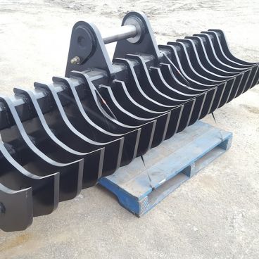 Excavator low profile rake View - 1