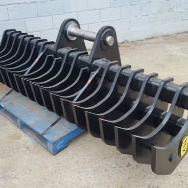 Excavator low profile rake View - 2