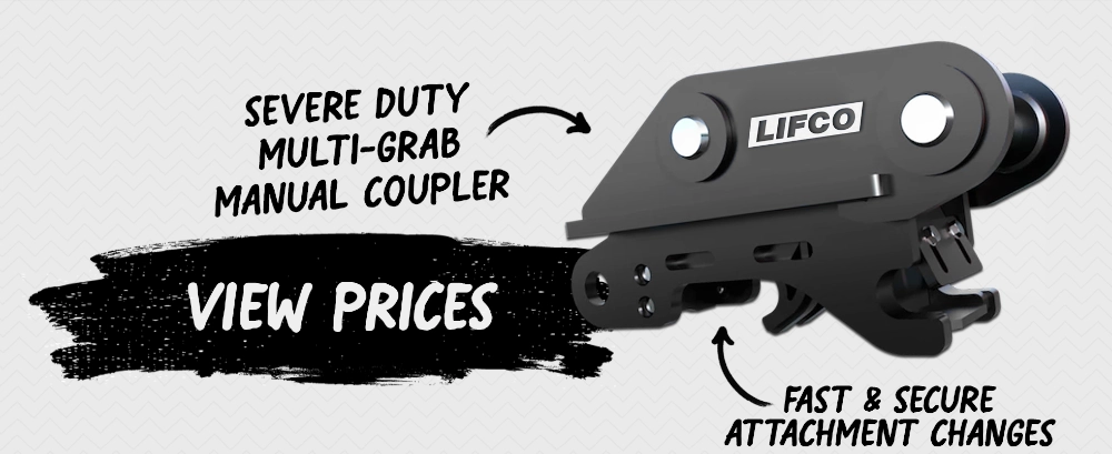 LIFCO Hydraulics & Attachments – Excavator Couplers – Severe Duty Multi-Grab Manual Coupler